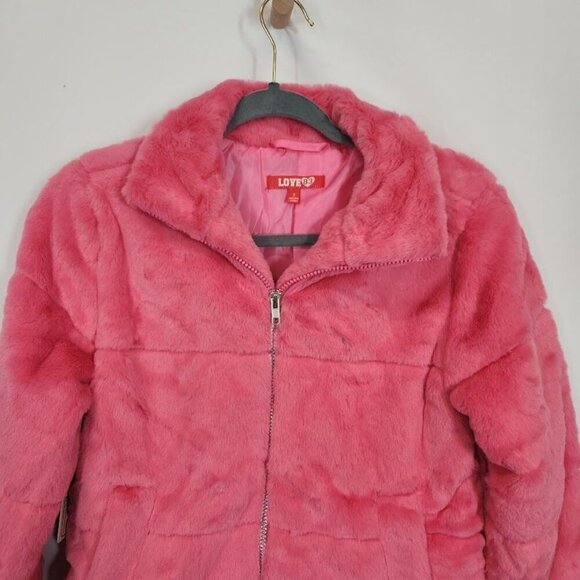 Love83 Faux Fur Jacket in Pink - Size Small - Picture 2 of 8